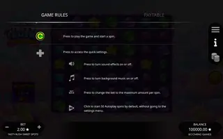 Tasty Rush Sweet Spots – Game rules