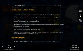 Raccoon Raiders – Game rules