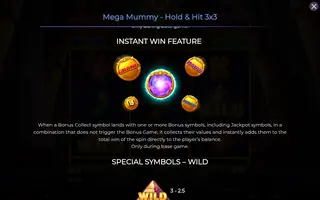Mega Mummy – Hold & Hit 3×3 – Game rules