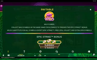 12 Pots of Gold Drums King Millions – Paytable