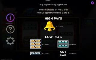 Triple Blitz 7s – Paytable