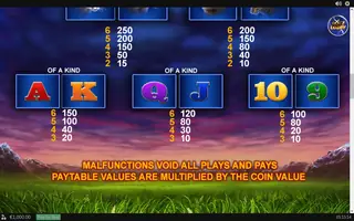 Buffalo Blitz – Paytable