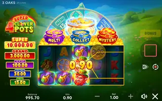 4 Super Clover Pots – Winning spin