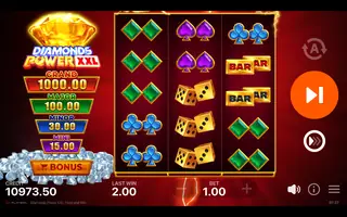 Diamonds Power XXL Hold and Win – Winning spin