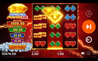 Diamonds Power XXL Hold and Win – Feature in play