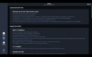 Hot Triple Sevens – Game rules