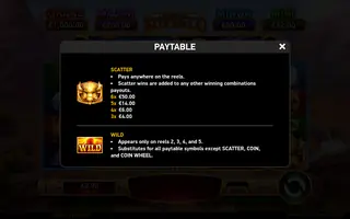 Immortal Ways Buffalo – Paytable