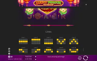Lucky Dragon Multidice X – Paytable
