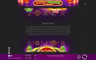 Lucky Dragon Multidice X – Game rules