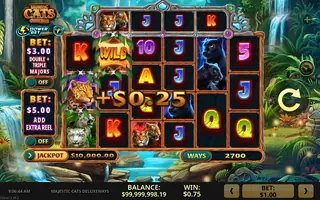 Majestic Cats DeluxeWays – Feature in play
