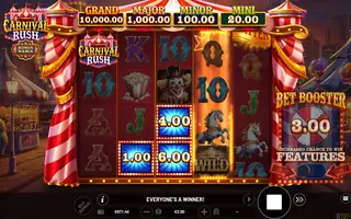 Carnival Rush – Feature in play