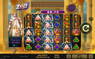 Zeus x 1000 – Feature in play