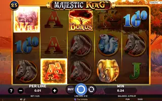 Majestic King – Winning spin