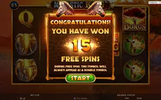 Majestic King – Bonus round