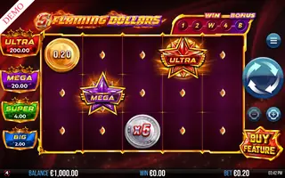 5 Flaming Dollars – Feature in play