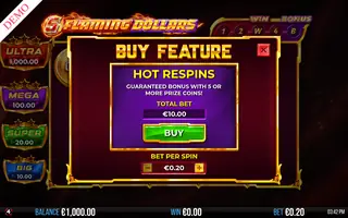 5 Flaming Dollars – Bonus buy