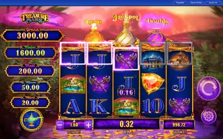 Mystery of the Lamp Treasure Oasis – Feature in play