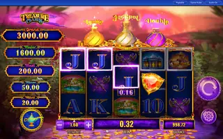 Mystery of the Lamp Treasure Oasis – Feature in play