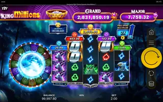 Enchanted Wolf Rising Rewards King Millions – Winning spin