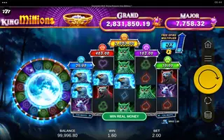 Enchanted Wolf Rising Rewards King Millions – Winning spin