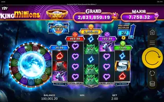 Enchanted Wolf Rising Rewards King Millions – Winning spin
