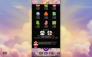 Starlight Wins – Paytable