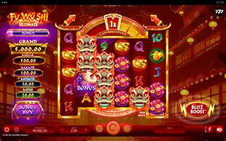 Fu Wǔ Shī Gold Blitz Ultimate – Feature in play