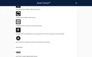 Asian Fusion – Game rules
