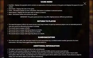 Pharaoh’s Rage UltraSpinz – Game rules