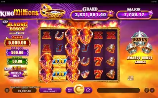 Blazing Bison Gold Blitz King Millions – Winning spin