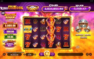 Blazing Bison Gold Blitz King Millions – Feature in play