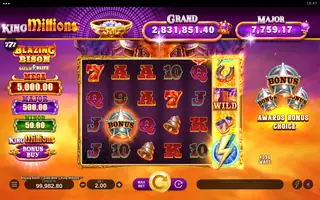 Blazing Bison Gold Blitz King Millions – Feature in play