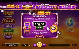 Blazing Bison Gold Blitz King Millions – Bonus buy