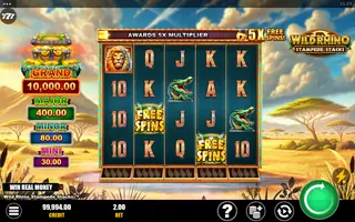 Wild Rhino Stampede Stacks – Base game