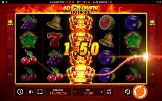 40 Crown Hotfire – Winning spin