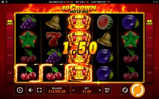 40 Crown Hotfire – Winning spin