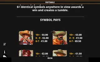 Bounty Hunter MultiBoost – Paytable