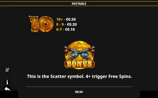 Bounty Hunter MultiBoost – Paytable