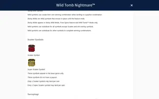 Wild Tomb Nightmare – Game rules