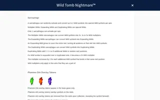 Wild Tomb Nightmare – Game rules