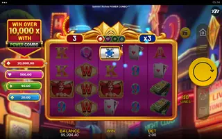 Spinnin’ Riches POWER COMBO – Feature in play