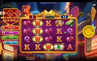Spinnin’ Riches POWER COMBO – Feature in play