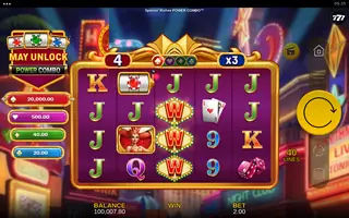 Spinnin’ Riches POWER COMBO – Feature in play