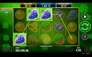 Clovers and Diamonds 40 – Winning spin