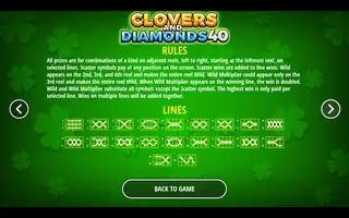 Clovers and Diamonds 40 – Game rules