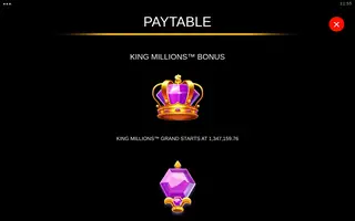 Fishin’ Pots of Gold: Gold Blitz King Millions – Paytable