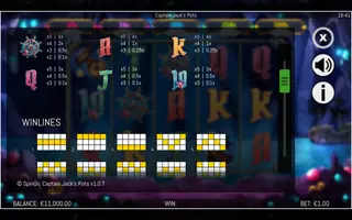 Captain Jack’s Pots – Paytable