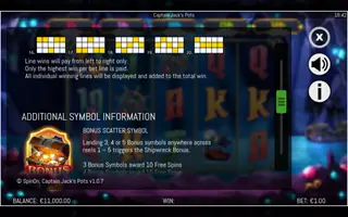 Captain Jack’s Pots – Game rules