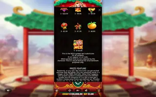 Lucky Monkey – Paytable