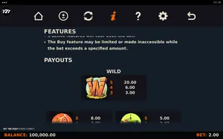 Bet the Farm Power Combo – Paytable